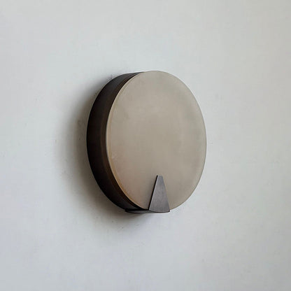 Dovan Alabaster Round Sconce
