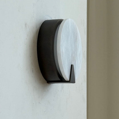 Dovan Alabaster Round Sconce
