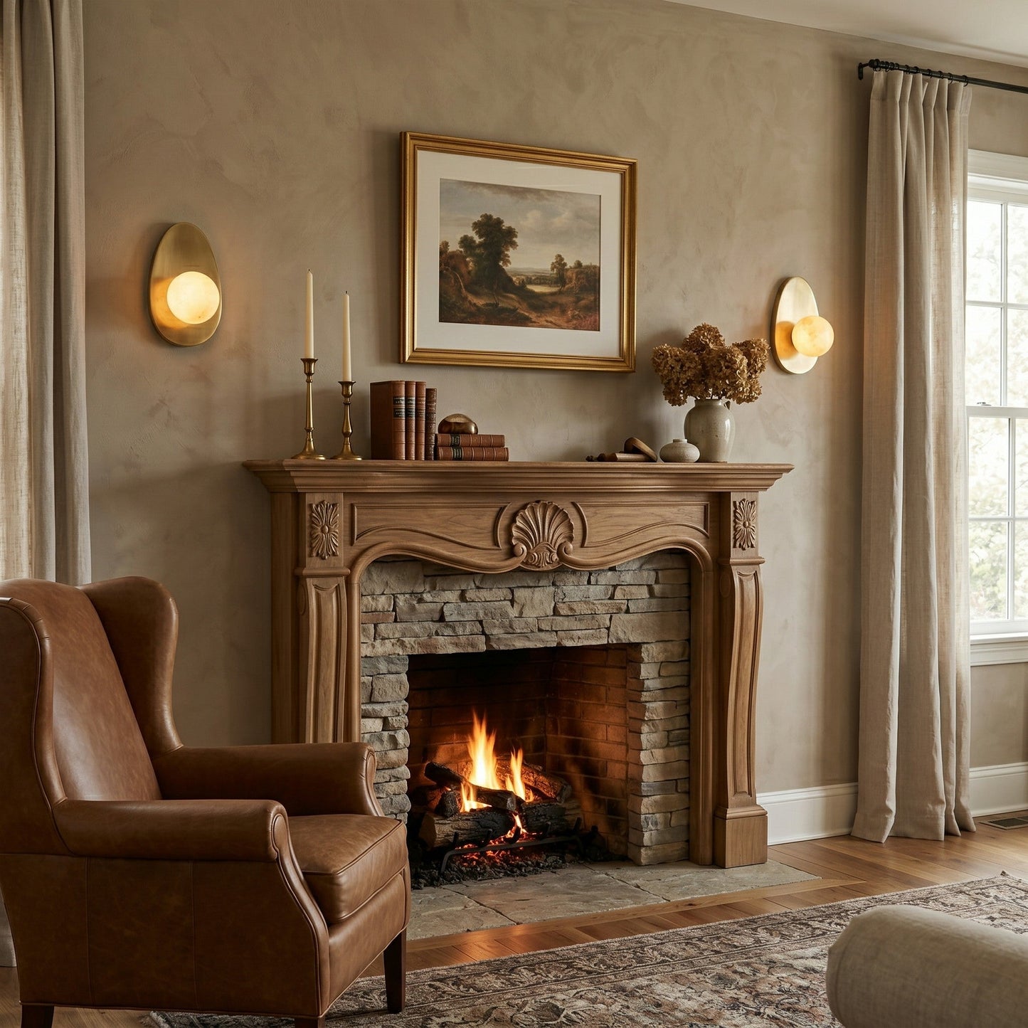 Orba Alabaster Wall Sconce
