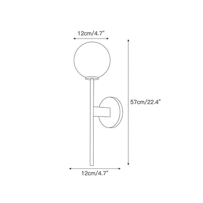Dovika Alabaster Globe Wall Sconce