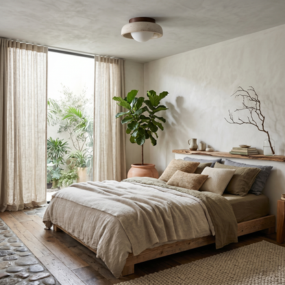 Doven Travertine Ceiling Lamp