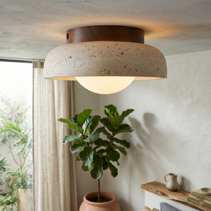 Doven Travertine Ceiling Lamp