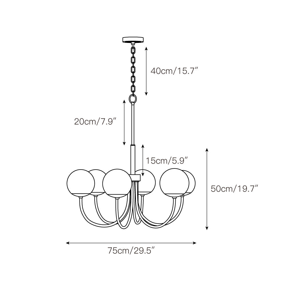 Carique Glass Chandelier