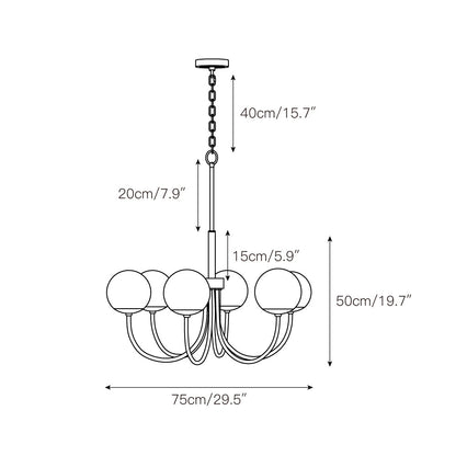 Carique Glass Chandelier