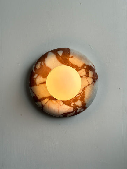Solene Red Marble Wall Sconce