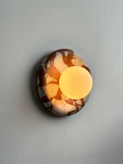 Solene Red Marble Wall Sconce
