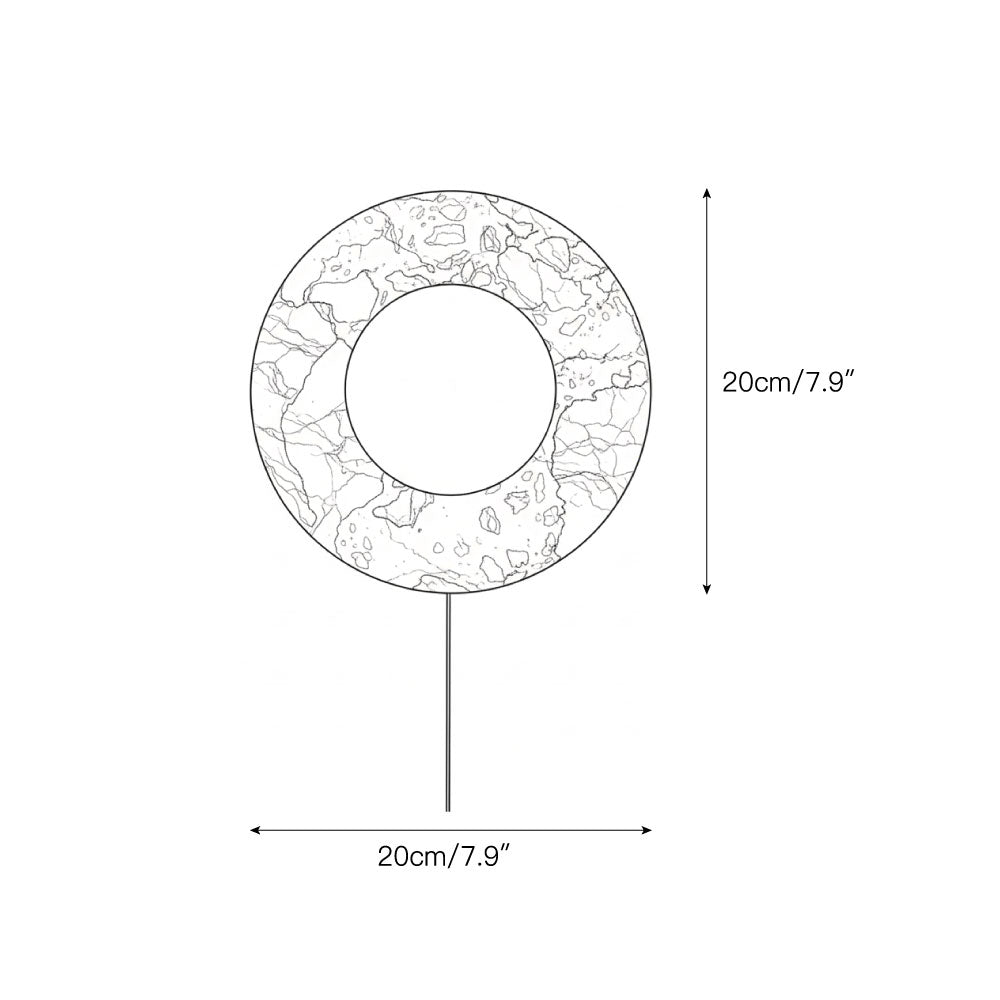 Solene Red Marble Plug-in Wall Sconce