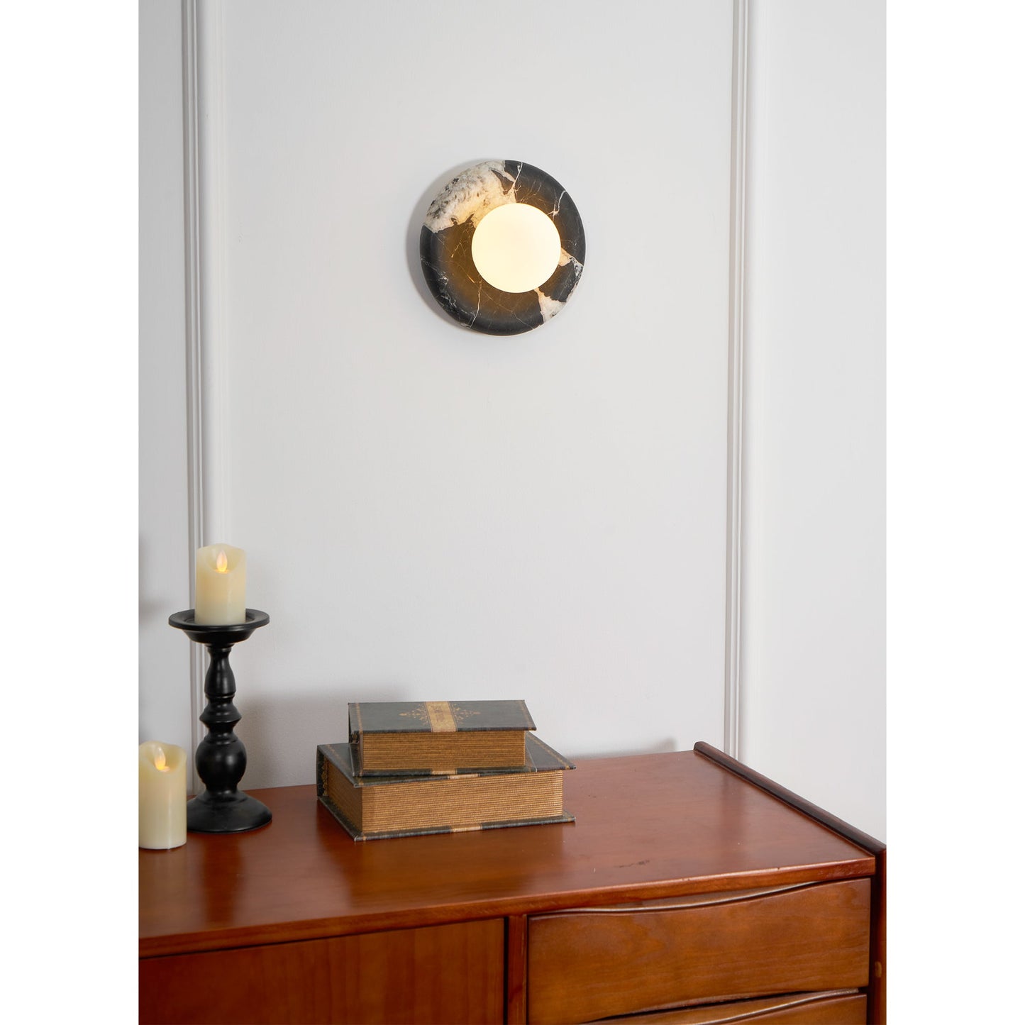Solene Black Marble Wall Sconce