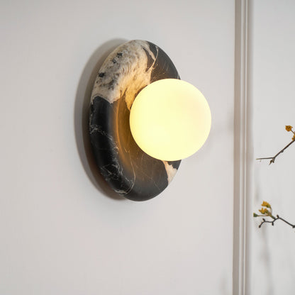 Solene Black Marble Wall Sconce