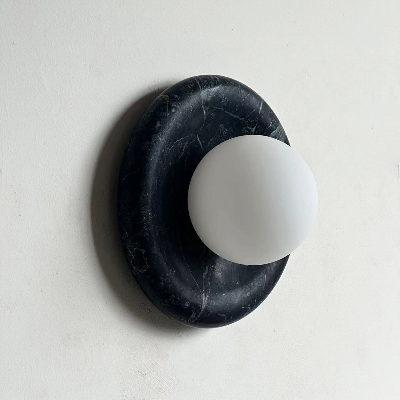 Solene Dark Green Marble Wall Sconce