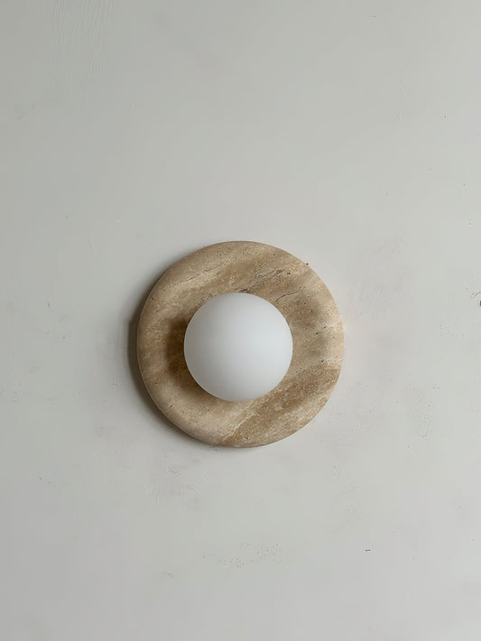 Solene Travertine Wall Sconce