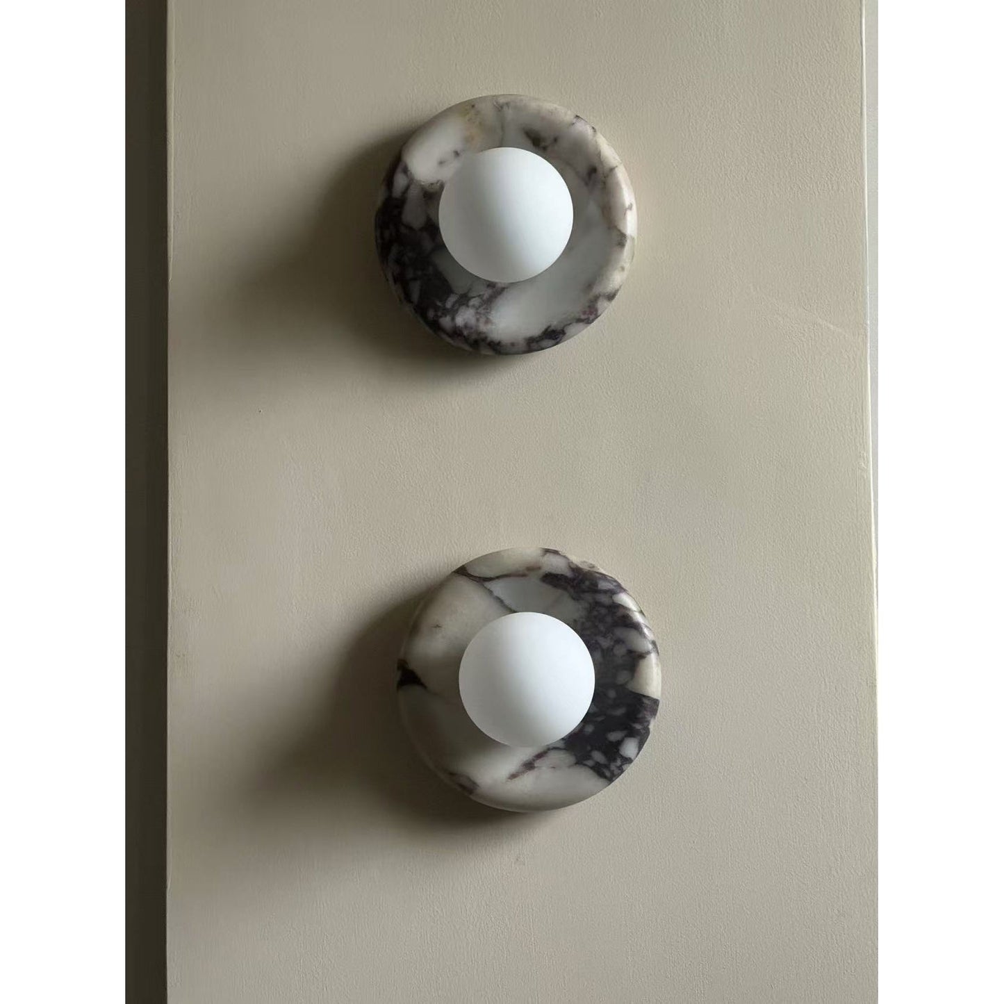 Solene White Marble Wall Sconce