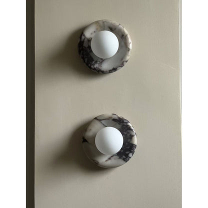 Solene White Marble Wall Sconce