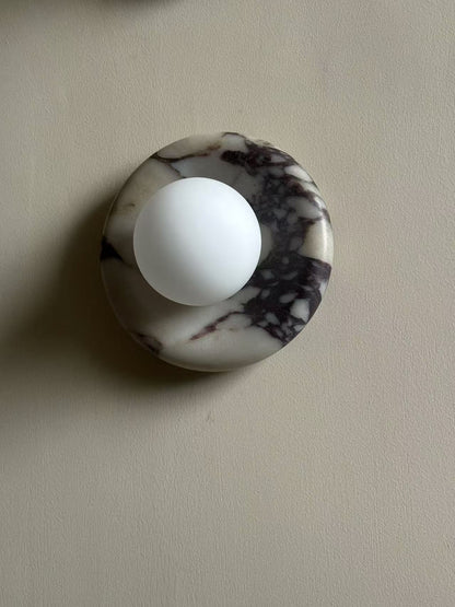 Solene White Marble Wall Sconce