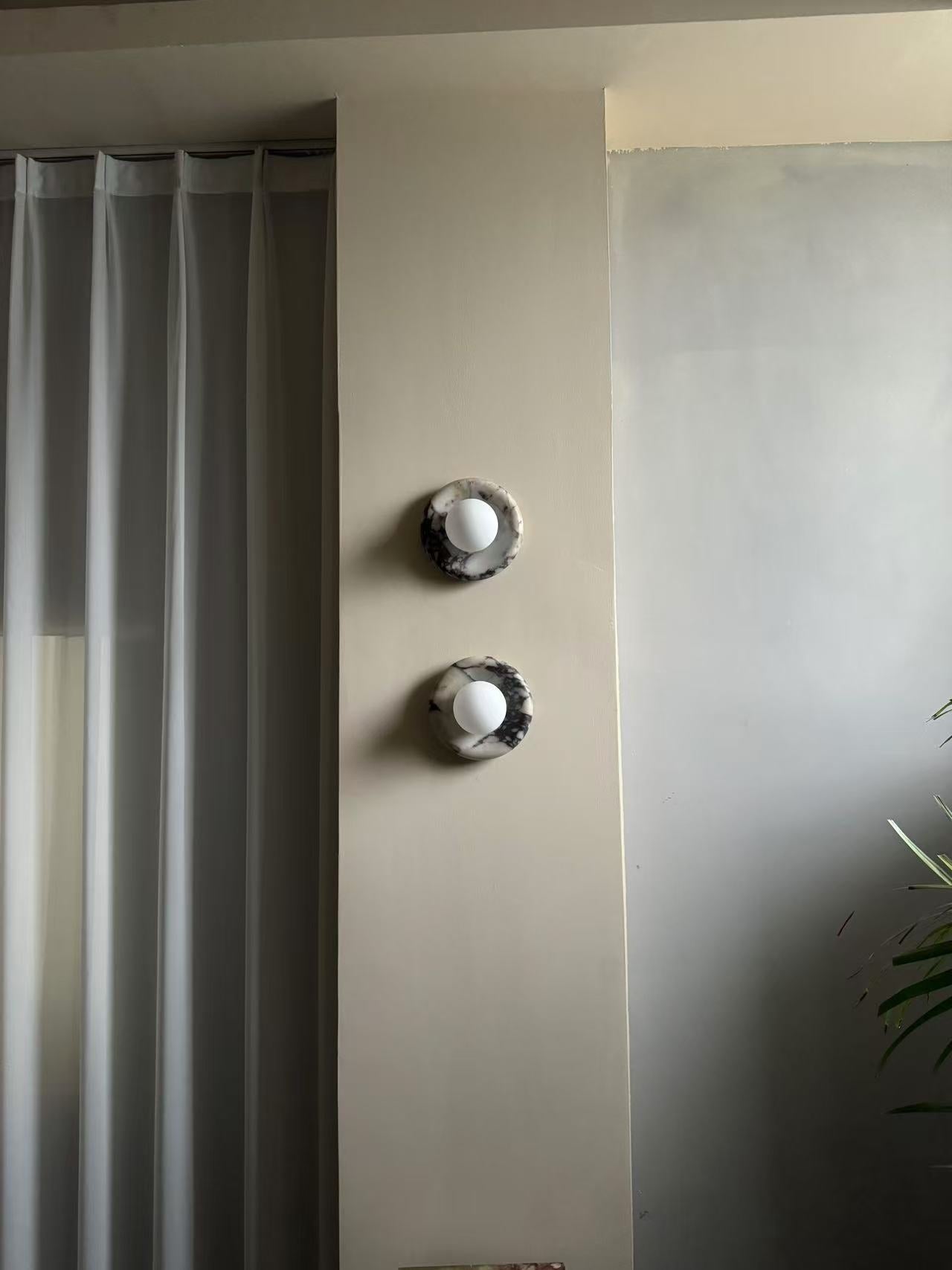 Solene White Marble Wall Sconce