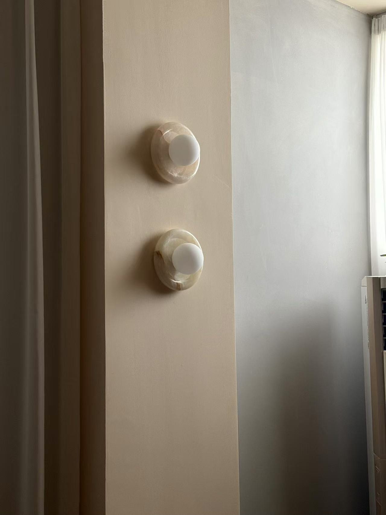 Solene White Onyx Wall Sconce