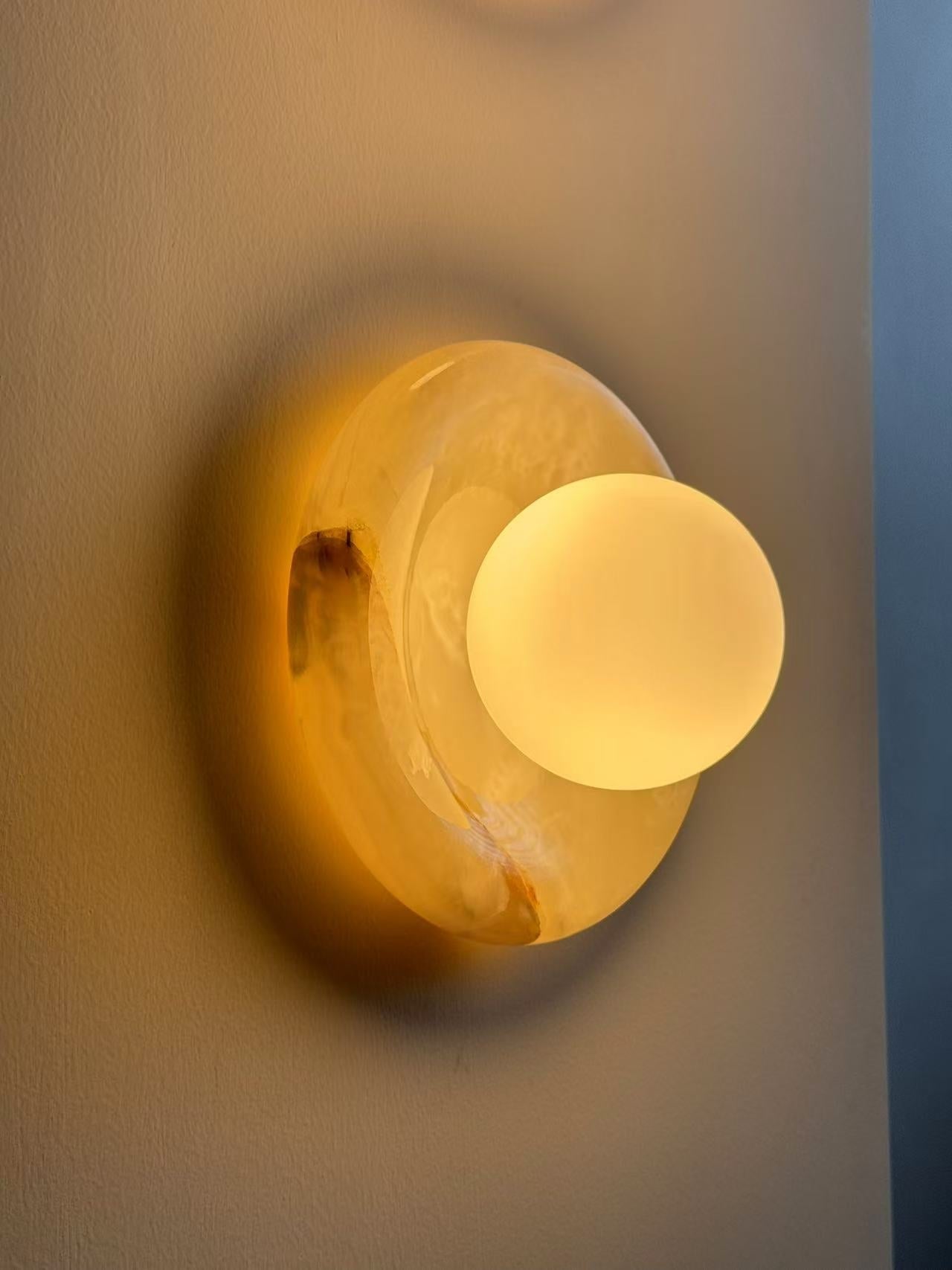 Solene White Onyx Wall Sconce