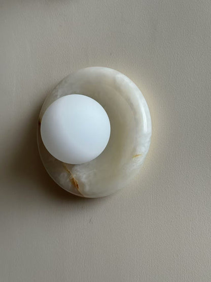 Solene White Onyx Wall Sconce