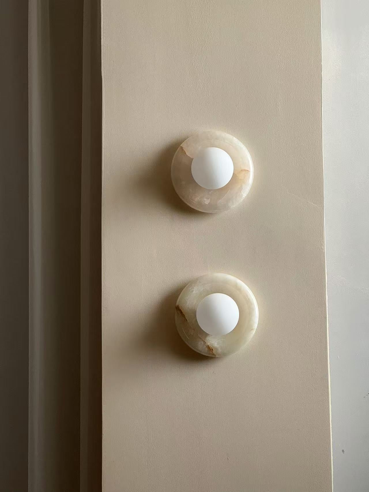 Solene White Onyx Wall Sconce
