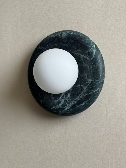 Solene Dark Green Marble Wall Sconce