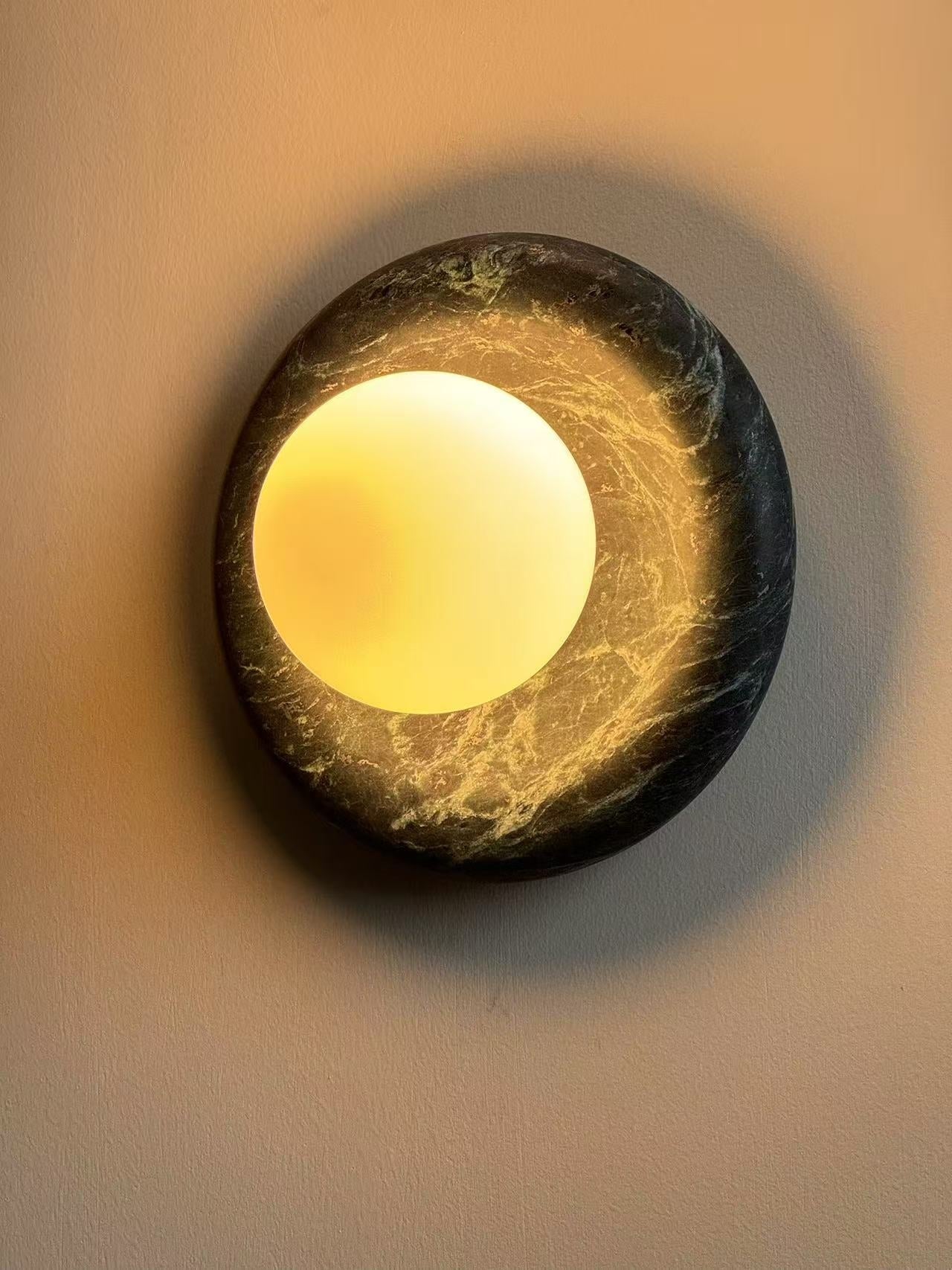 Solene Dark Green Marble Wall Sconce