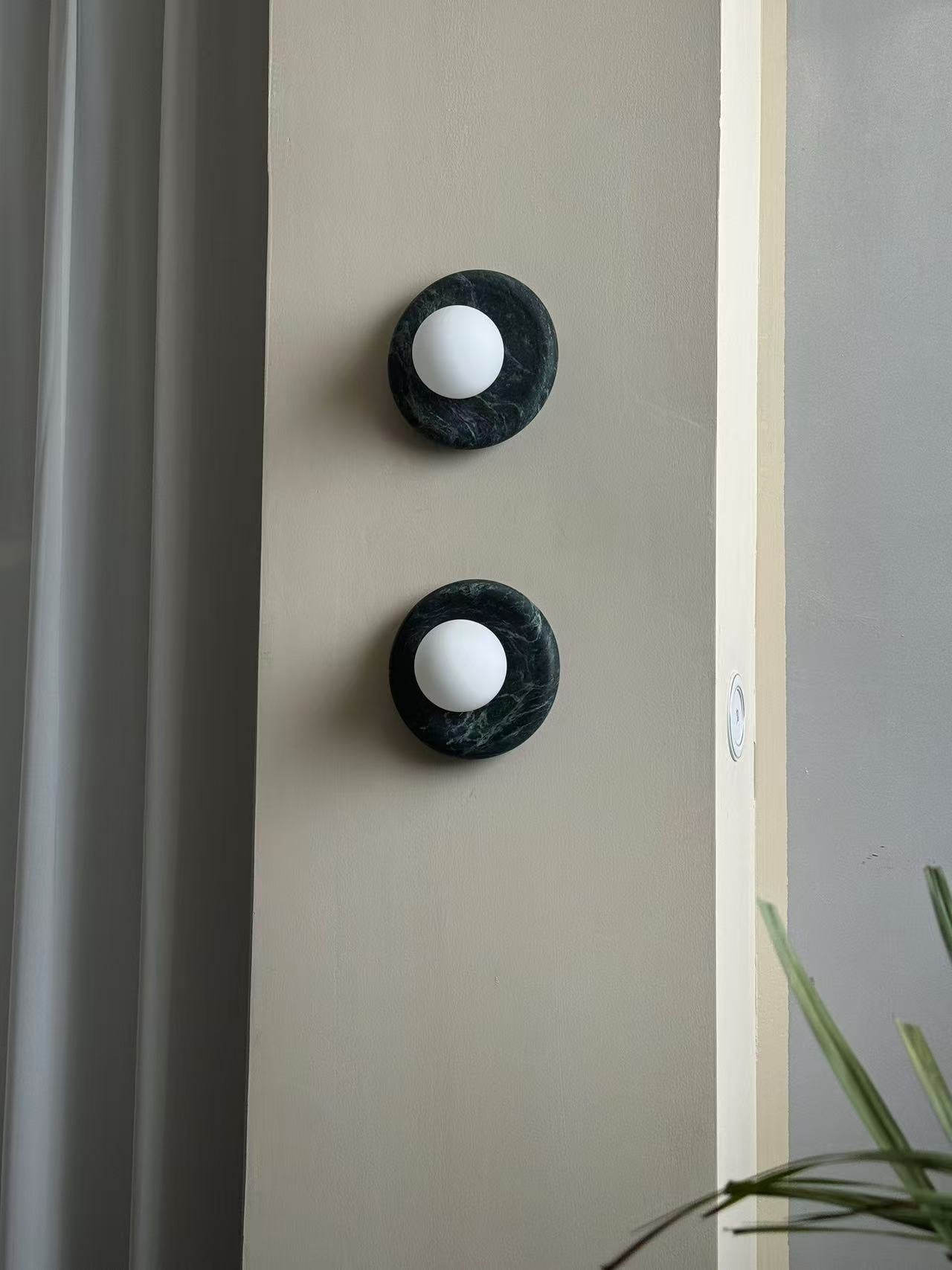 Solene Dark Green Marble Wall Sconce