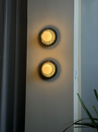Solene Dark Green Marble Wall Sconce