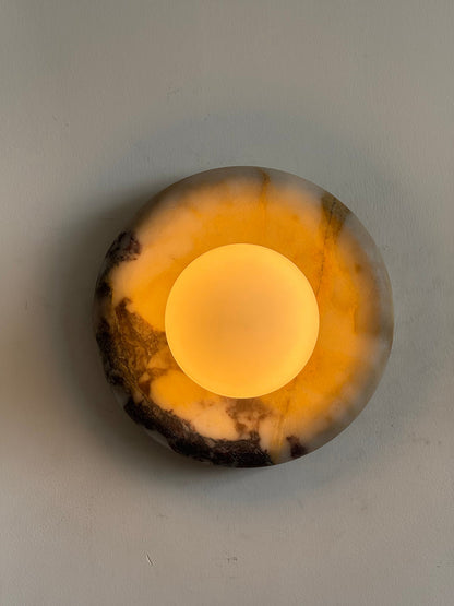 Solene Beige Marble Wall Sconce