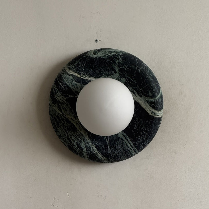 Solene Dark Green Marble Wall Sconce
