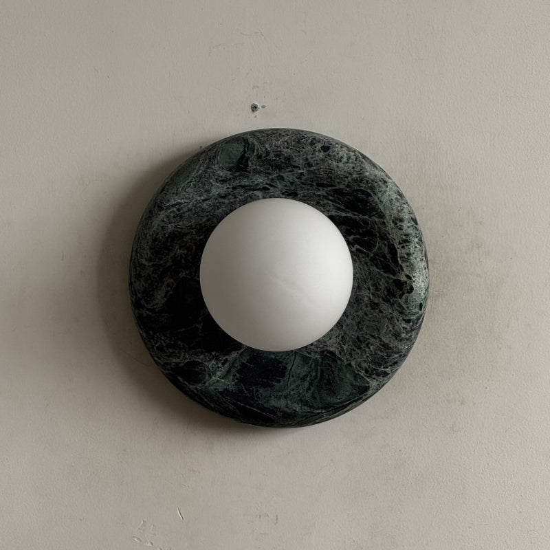 Solene Dark Green Marble Wall Sconce