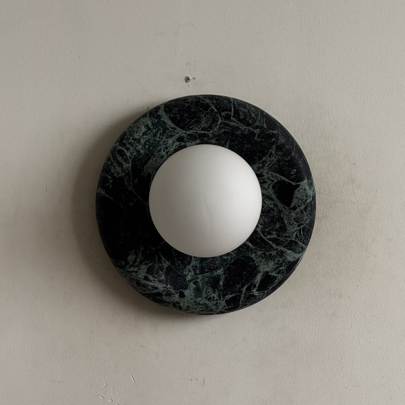 Solene Dark Green Marble Wall Sconce