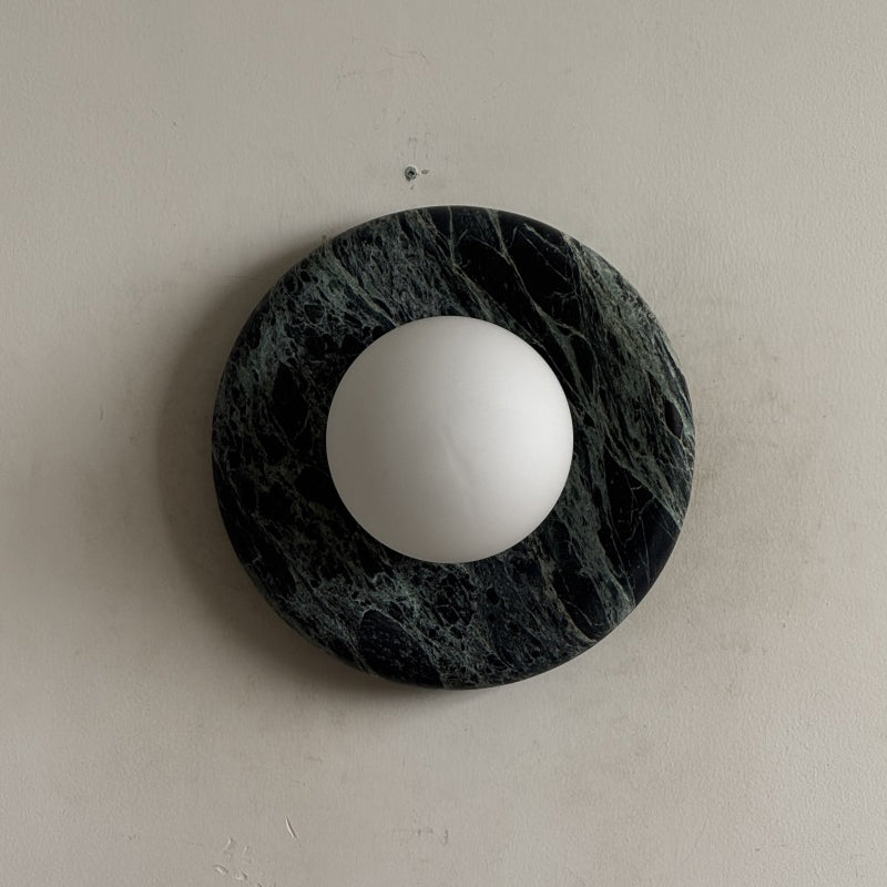 Solene Dark Green Marble Wall Sconce