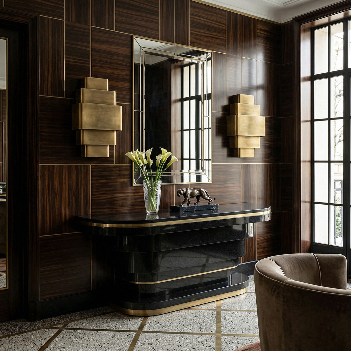 Sofia Brass Wall Lamp