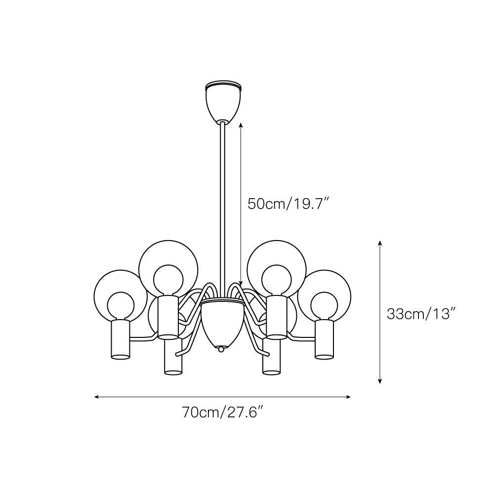 Esmai Glass Chandelier