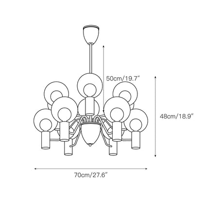 Esmai Glass Chandelier