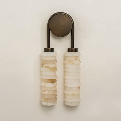 Halden Double Alabaster Wall Lamp