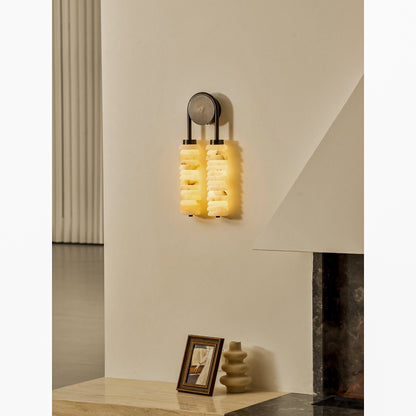 Halden Double Alabaster Wall Lamp