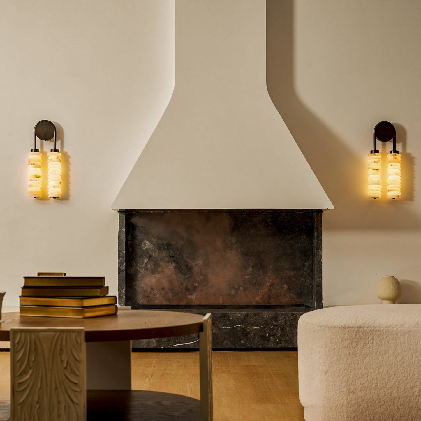 Halden Double Alabaster Wall Lamp