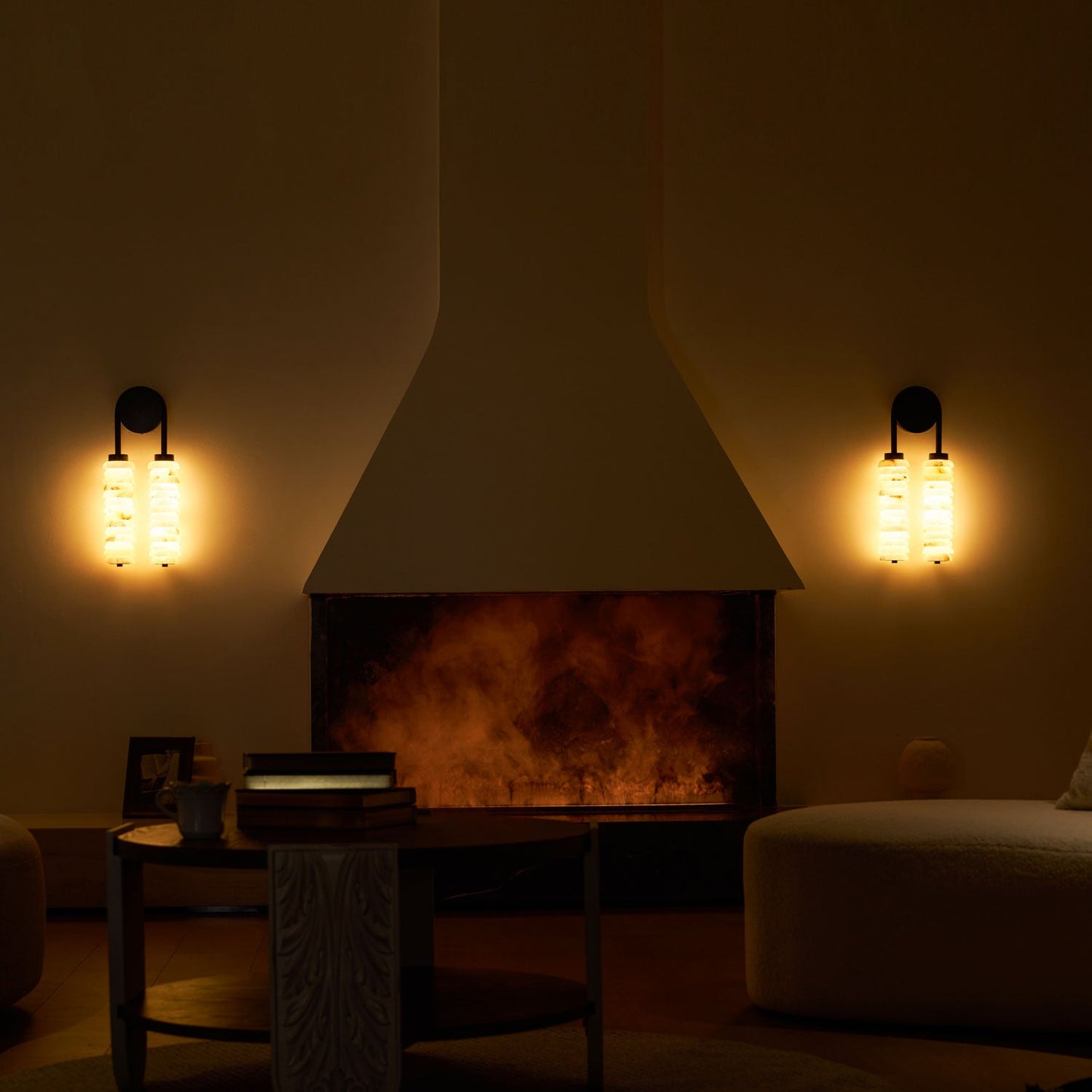Halden Double Alabaster Wall Lamp