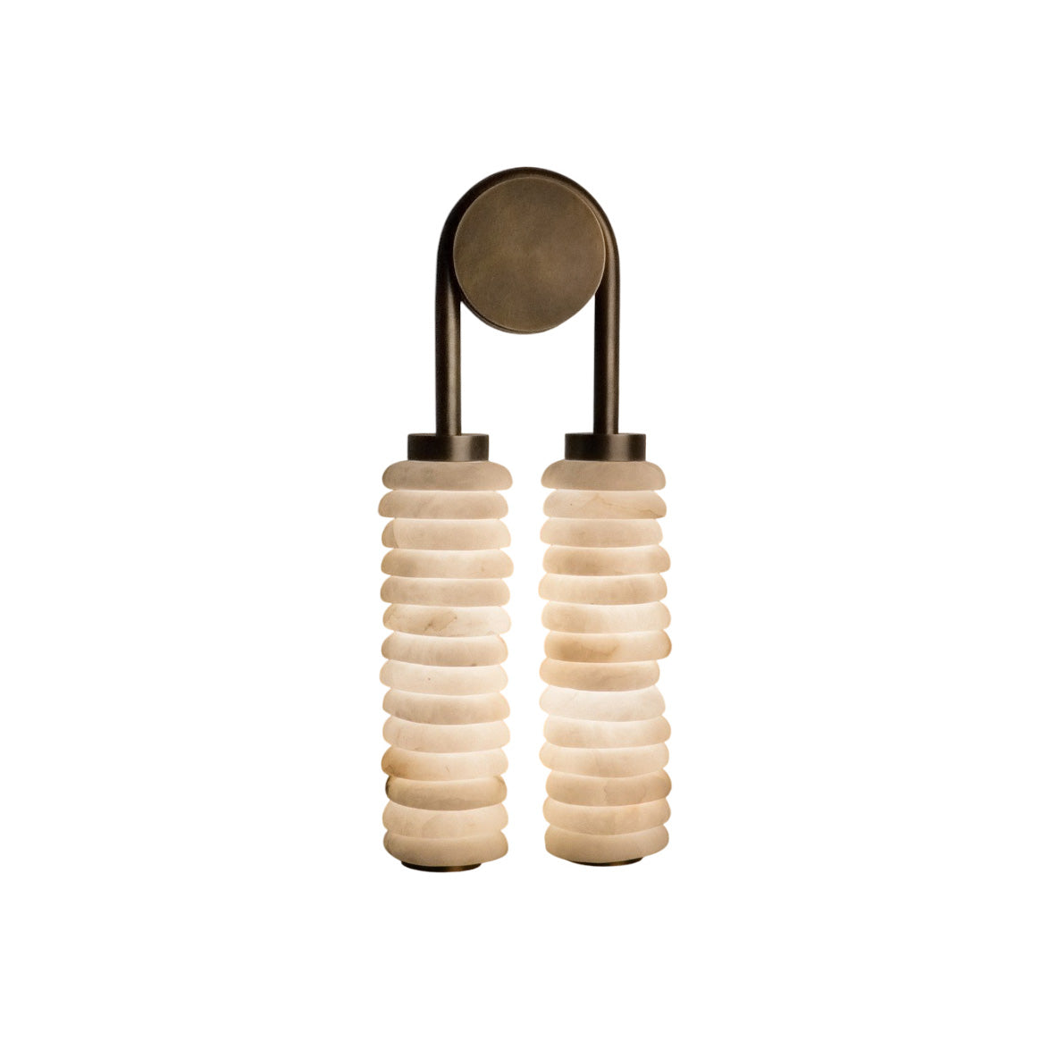 Halden Double Alabaster Wall Lamp