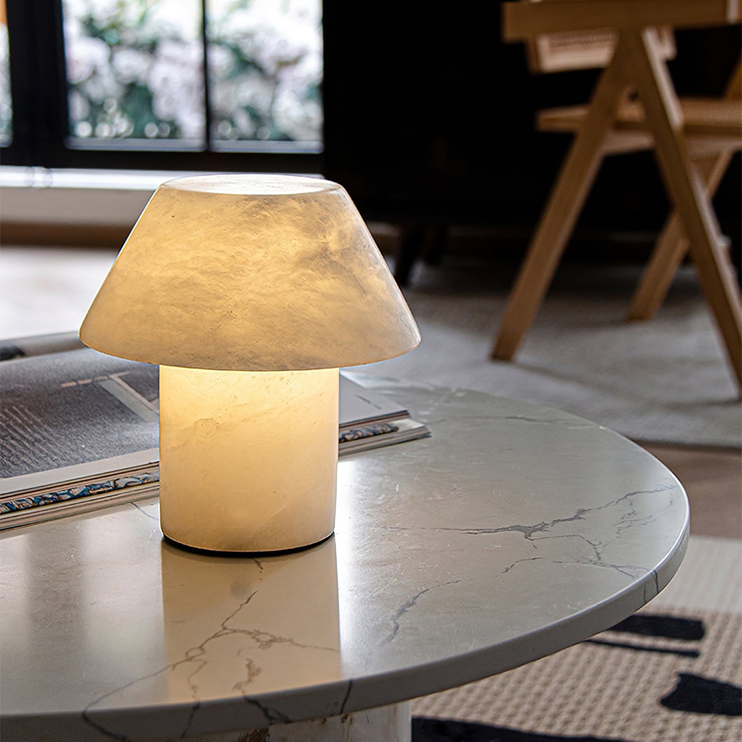 Inverleith Alabaster Table Lamp