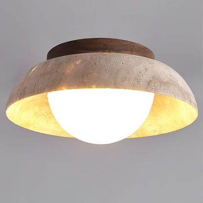 Doven Travertine Ceiling Lamp