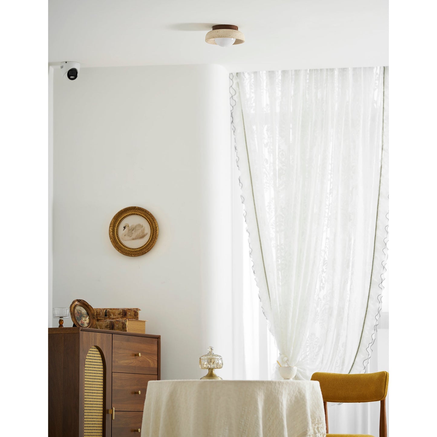 Doven Travertine Ceiling Lamp