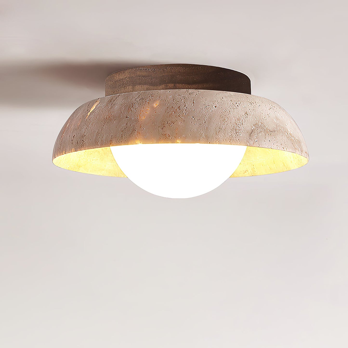 Doven Travertine Ceiling Lamp