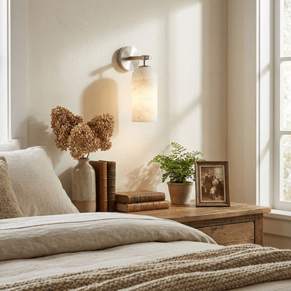 Pillar Alabaster Wall Lamp