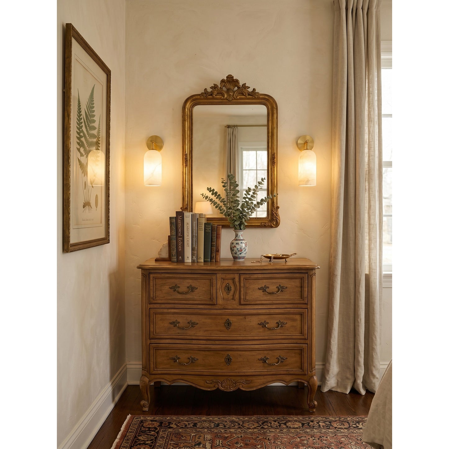 Pillar Alabaster Wall Lamp