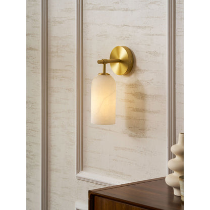 Pillar Alabaster Wall Lamp
