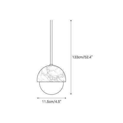 Kirkwall White Marble Pendant Lamp