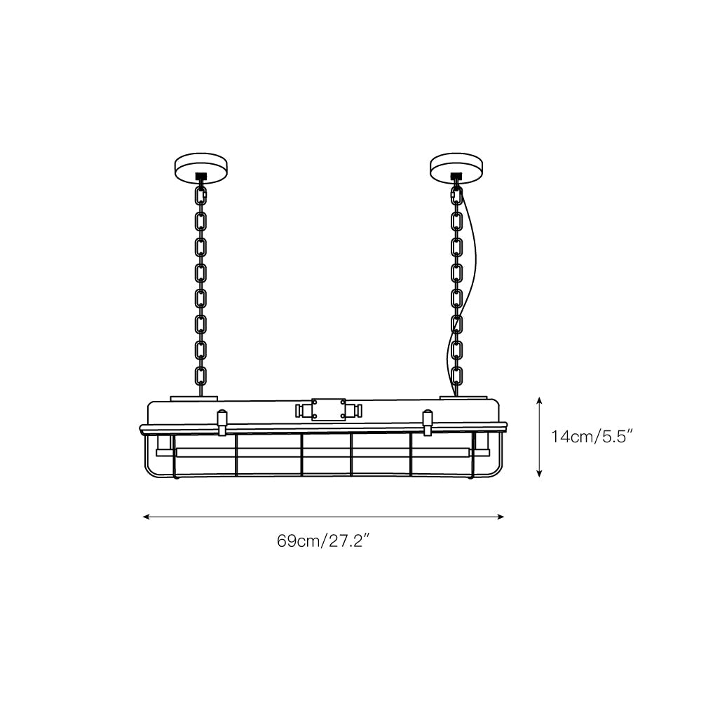 Andola Linear Industrial Pendant Lamp