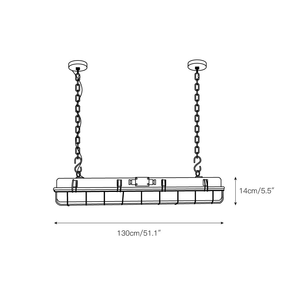 Andola Linear Industrial Pendant Lamp